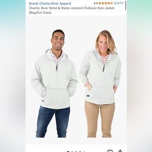 Charles River Wind & Water-resistant Pullover Rain Jacket